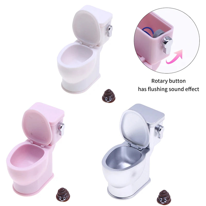 1 12 Dollhouse Miniature Simulation Toilet W Poo Flushing Sound Qme