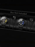 Trendy wheel shaped men's steel strap watch, personalized fully automatic quartz movement men's watch set Qme 6