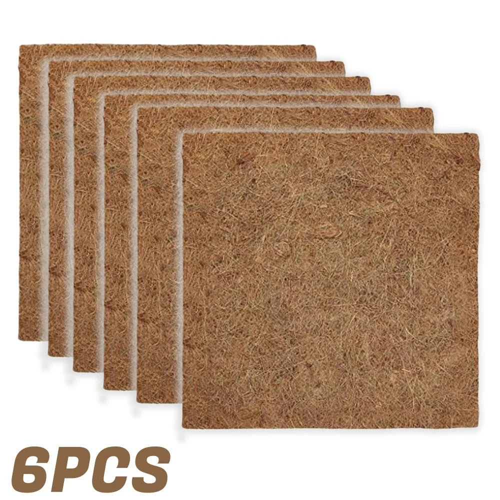 Chicken Nesting Pads Natural Eco-Friendly Coconut Coir & Palm Hens Bedding Mats Reusable Chicken Nesting Mats for Egg Laying Qme 6pcs 30x30cm