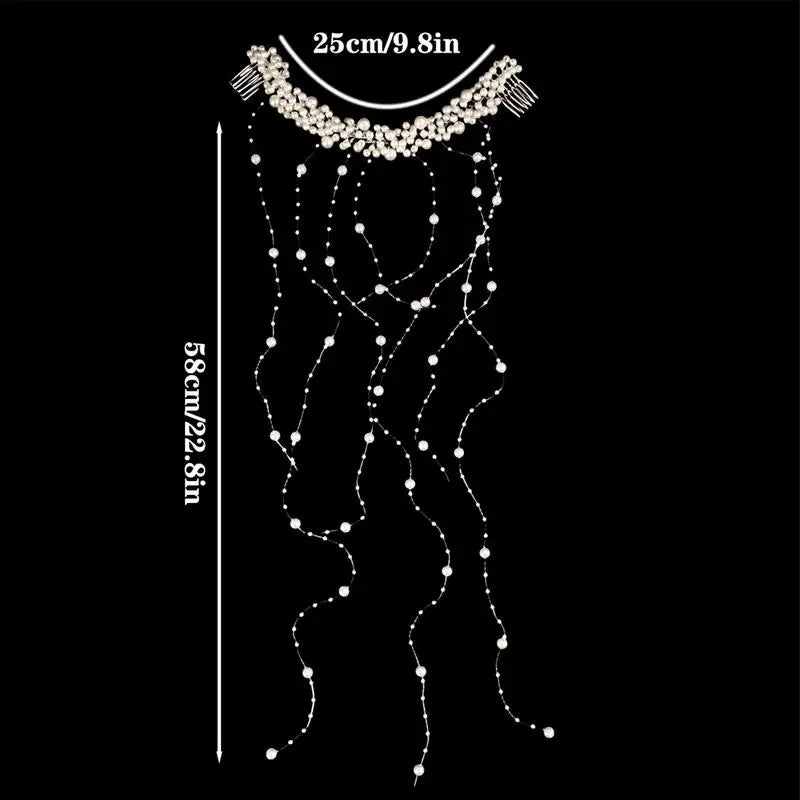 Pearl Hair Comb Bridal Accessories Decorative Headpiece Exquisite Qme