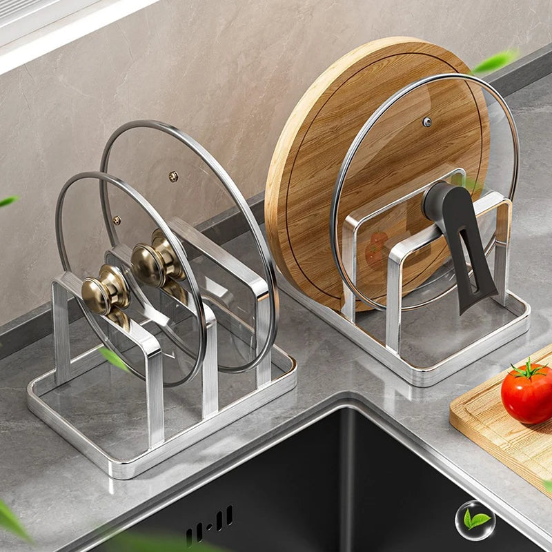 Cutting Board Organizer Combo Heavy-duty Countertop Rack Kitchen Qme