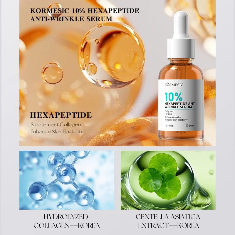 AHA Rejuvenation Niacinamide Brightening Face Serum Hexapeptide Ceramide Panthenol Essence Anti Wrinkle Nourishing Skin Care Qme