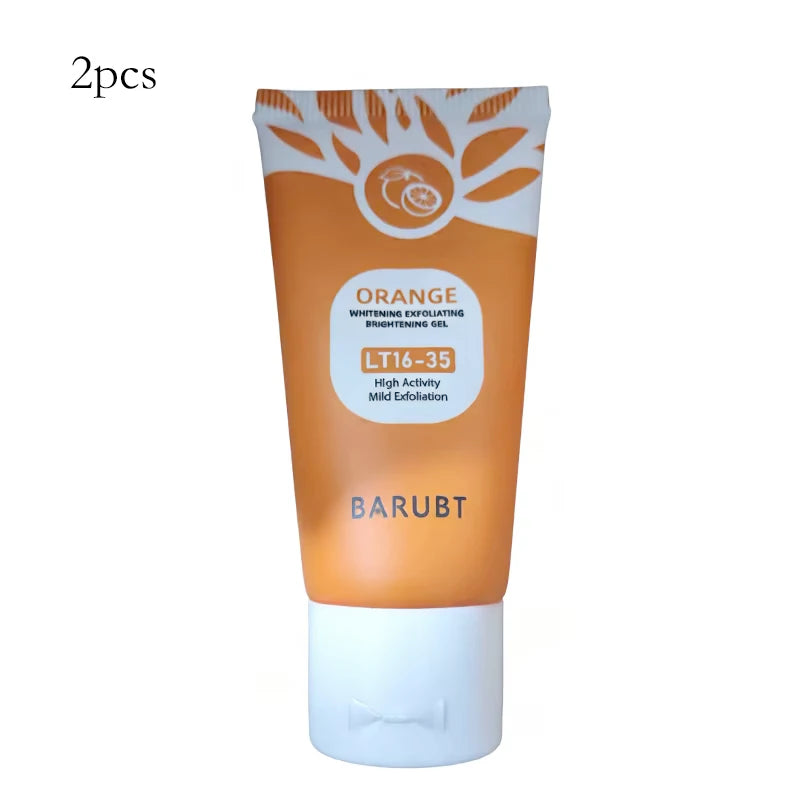50g Orange Exfoliating Gel For Facial Body Gentle Orange Facial Scrub Body Cleansing Gel Dead Skin Remover Scrub Skin Cleaning Qme 2pcs