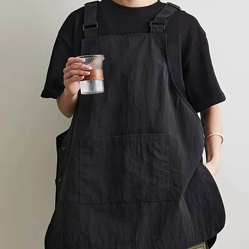 Japanese Waterproof Outdoor Barber, Coffee Shop, Catering Workwear Apron, Unisex Household Kitchen Workwear Qme