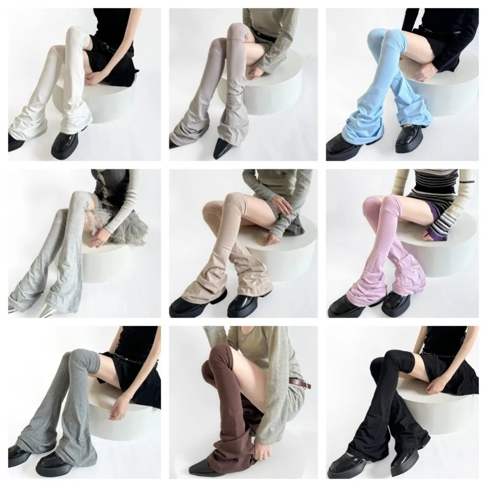 Fashion Korean Flared Leg Sleeve Soft Y2K Loose Socks Foot Cover Qme