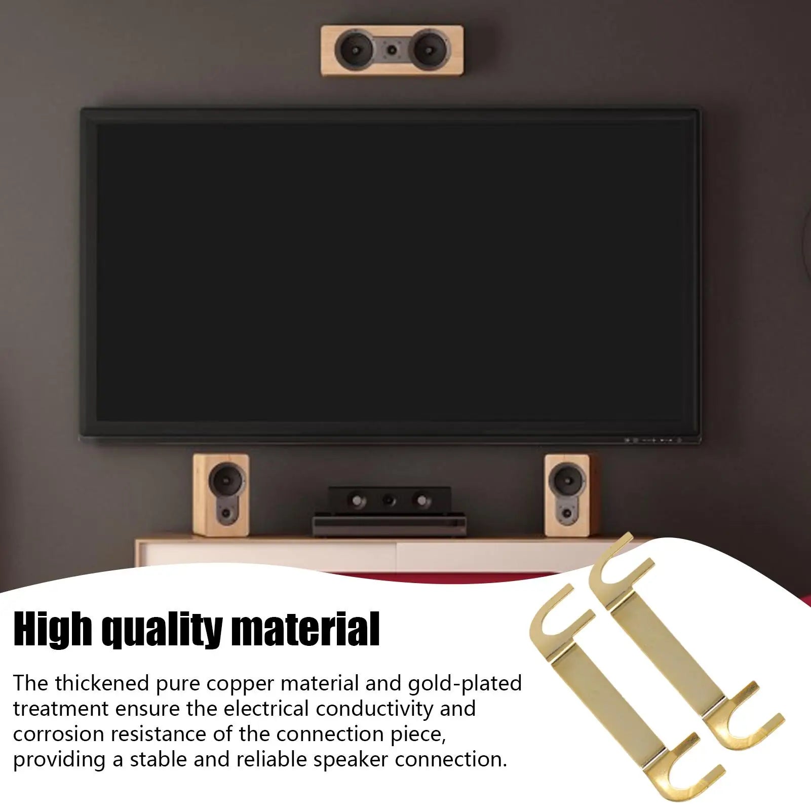 Speaker Wire Connector 2Pcs Copper Terminal Connectors Speaker Wiring Lug Terminal Cup Connector Speaker Connector Speaker Qme