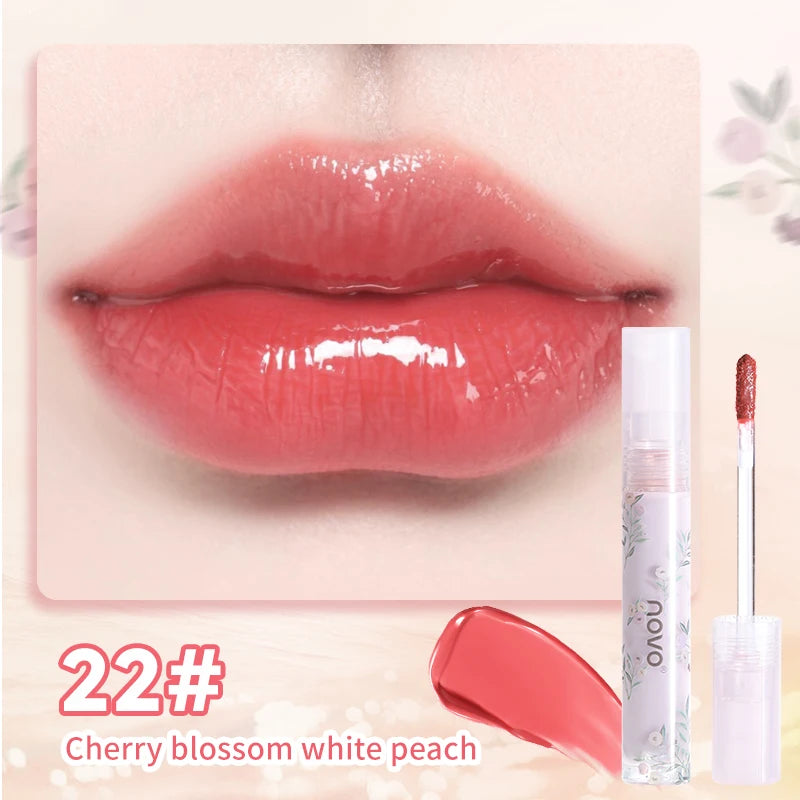 Long-Lasting Moisturizing Lip Gloss,Glossy Finish,Non-Sticky,Not Easy To Fade,Nourishing Tinted Lip Oil With Shea Butter Qme 22