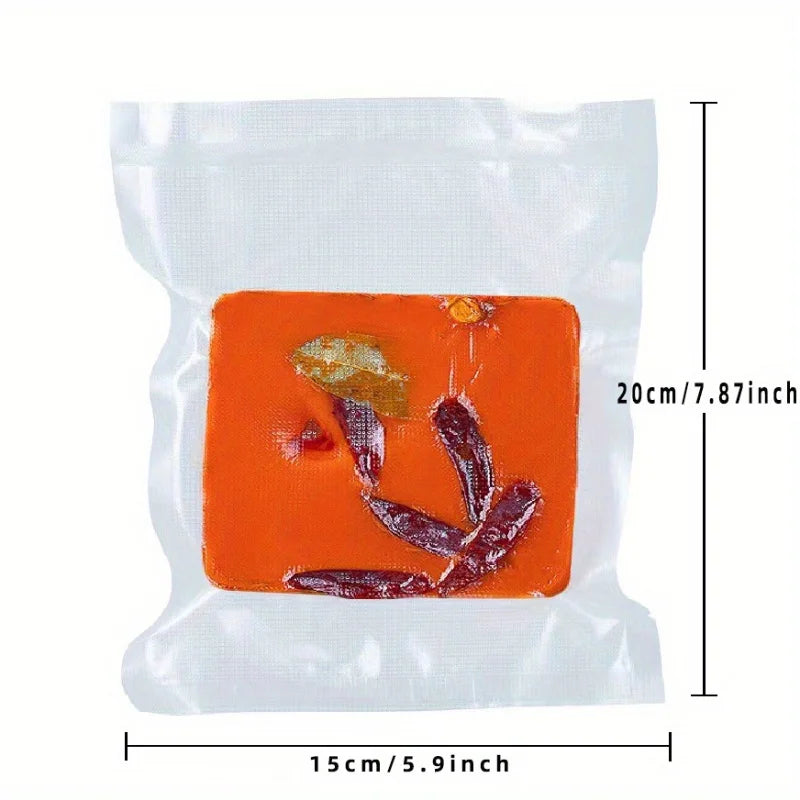 100pcs/lot Mesh Vacuum Bags for Food Preservation - Vacuum Sealer Storage Bags for Deli Meat, Steak, Qme 15 20cm