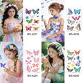 A 4/6/10PCS Butterfly Tattoo Children's Stickers Mini Waterproof Tattoos for Kids Transfer Tattoos Stickers Temporary Tattoo Qme 4pcs WS-A257A260