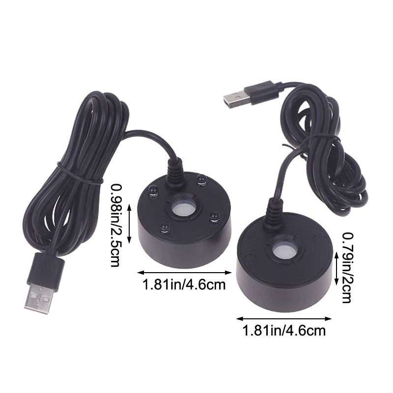 Fish Tank Landscaping Mist Maker Waterproof White Black 5V USB Qme
