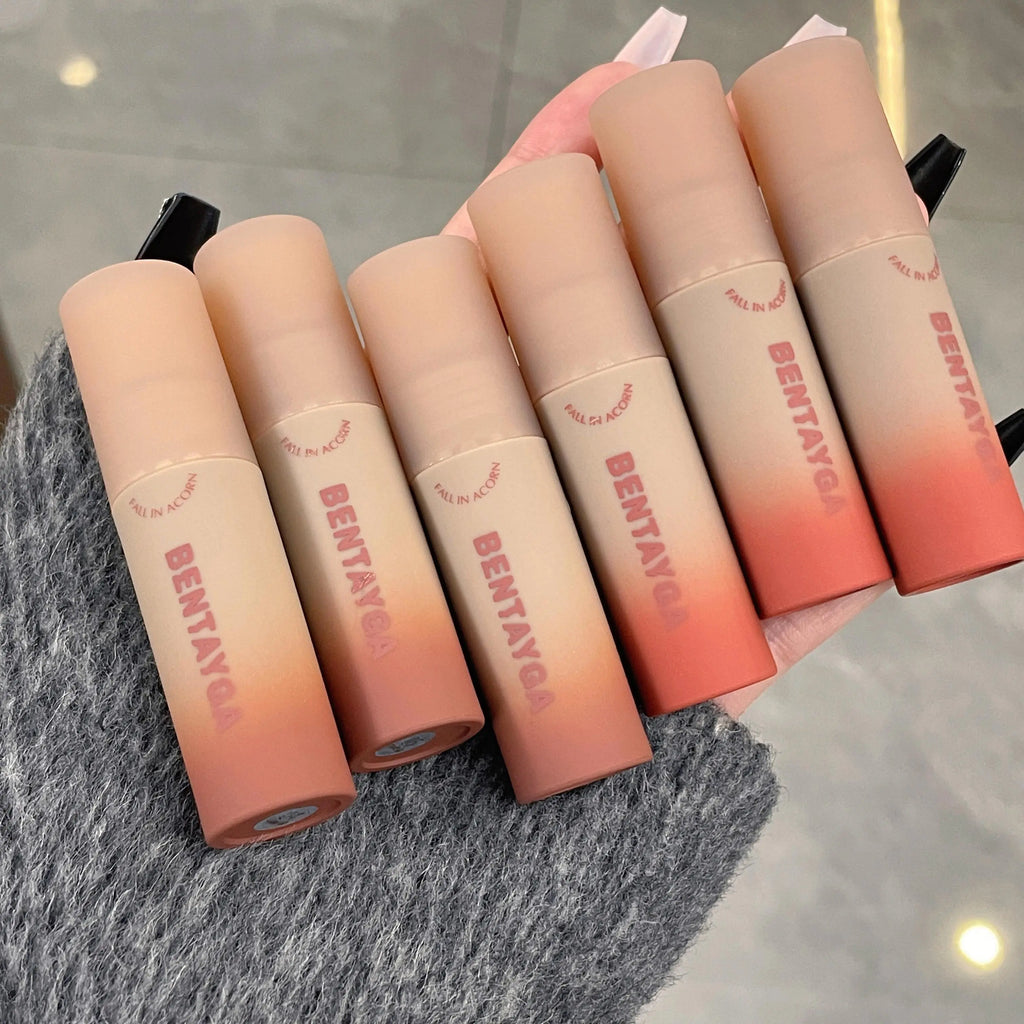 Reddish-brown Stain Lip Mud Waterproof Long-lasting Easy Wear Velvet Qme