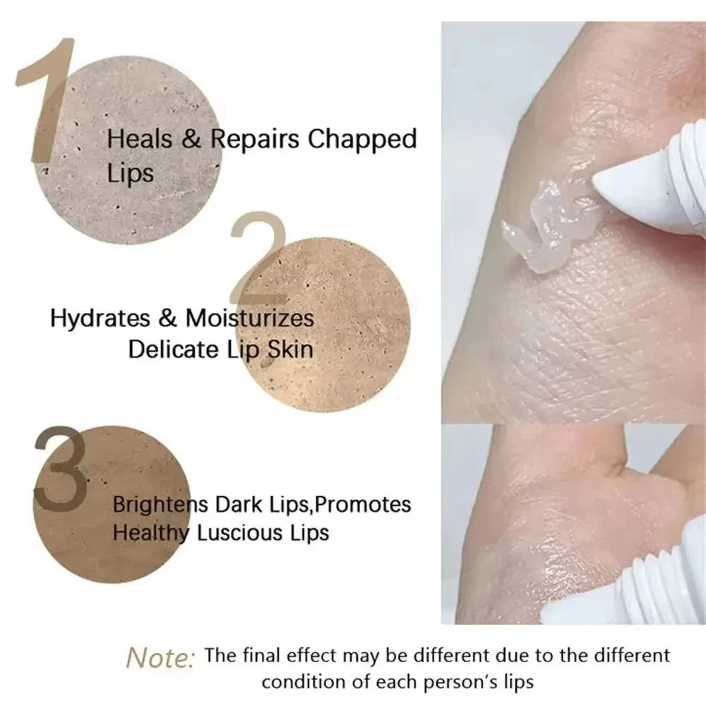 Remove Dark Lip Balm Lightening Melanin Mask Gloss Exfoliating Lip Pink Treatment Reduce Lip Lines Improve Dryness Moisturizing Qme