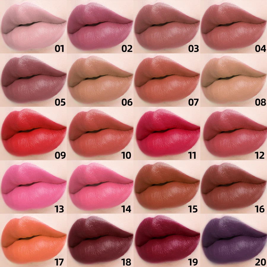 16 Nude Brown Lipliner Pen Waterproof Lipstick Sexy Red Matte Contour Qme