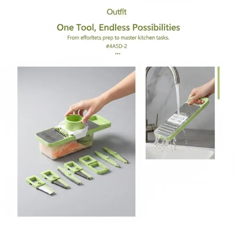 Blade Multi-functional Vegetable Slicer Slide-on Hand Guard Potato Qme