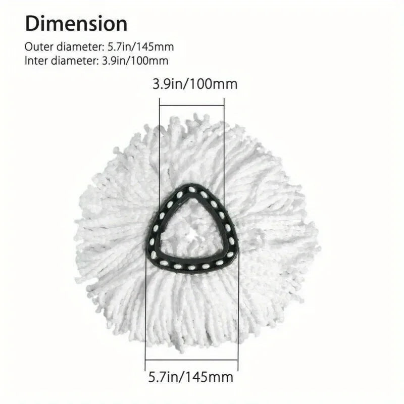 4pcs, Spin Mop Head, Replacement Mop Head For Spin Mop, Washable Durable Mop Head Refill, Wet And Dry Cleaning Qme