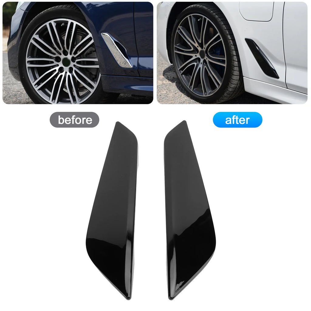 51747439014 1 Pair Protective Front Side Air Duct Trim Dynamic Look Black Left Right Scratch Proof for 5 Series G30 G31 Qme