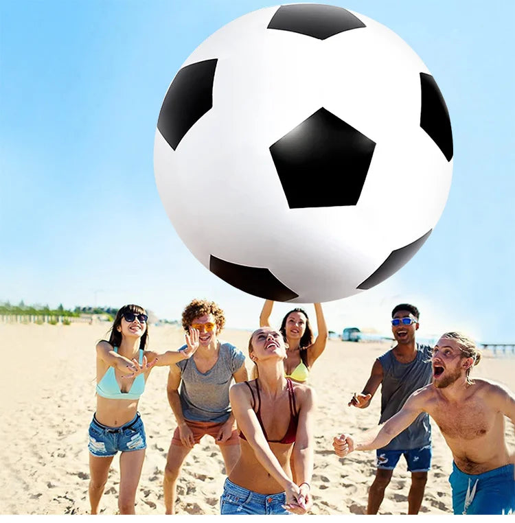 Inflatable Large Soccer Ball for Beach Outdoor School Play Parent-Child Game Eco-friendly Thickened PVC Colorful Ball Qme