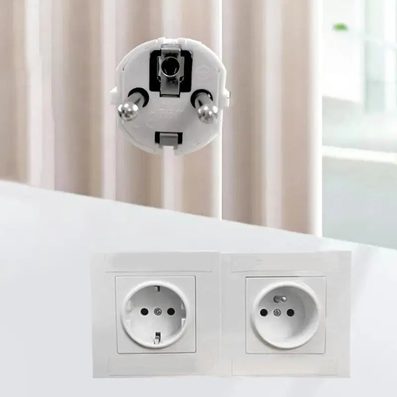 Home Office Schuko Power Strip 3-Outlet 7-Hole Extension Cord Qme