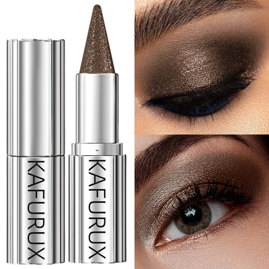 Metallic Brown Waterproof Eyeshadow Pen Glitter Shiny Eye Shadow Qme 107