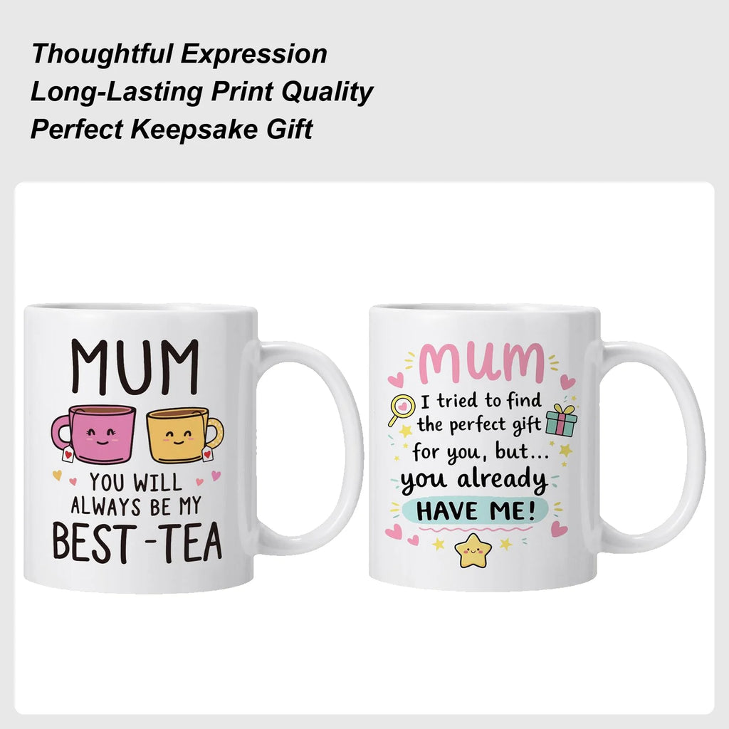 Funny Coffee Mug Ceramic Non Slip Table Decor Cute Milk Cup Mom Home Qme