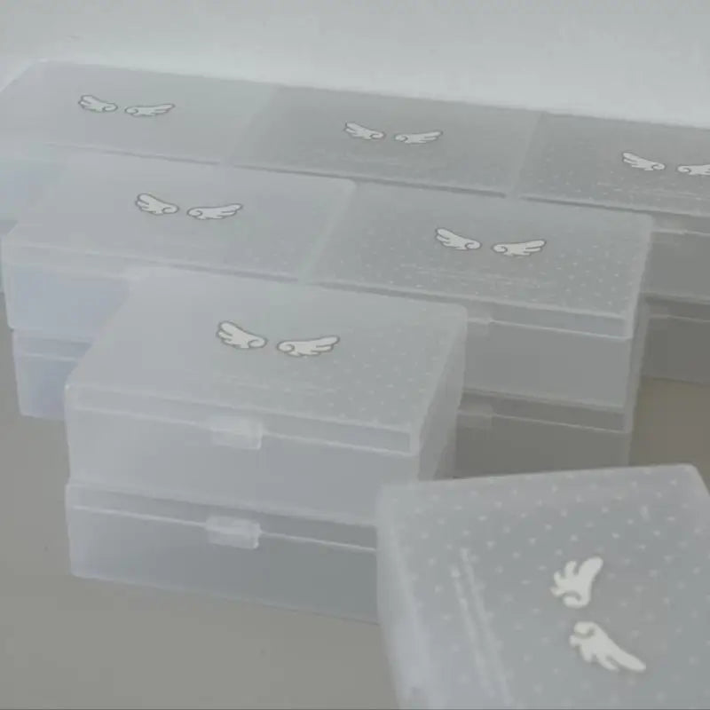 Kpop Photocard Storage Box Korean Frosted Star Polka Dot Wings Design Qme