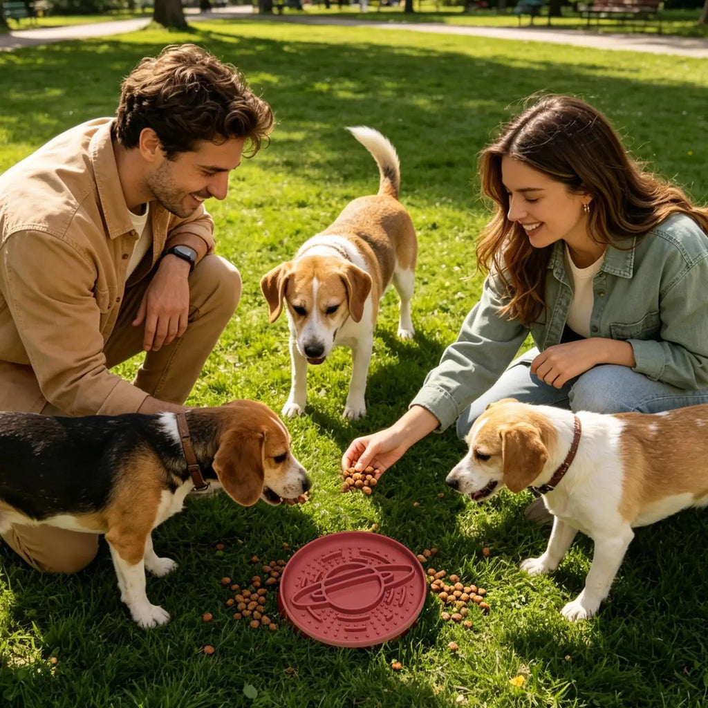 Slow Feeder Dog Bowls Non-slip Anti-choking Silicone Feeding Station Qme