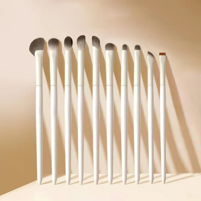5 8 Natural Eye Makeup Brushes Detail Eyeshadow Brush White Ultra Qme