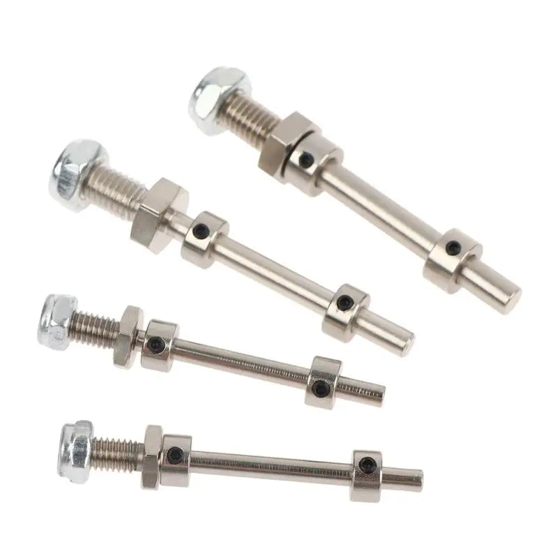 2 Pcs Wheel Axles Steel Shaft With Stop Nuts Dia 3/4/5/6MM Landing Gear Assembly M5/M6/M8 Thread Spares For RC Airplane Model Qme
