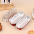Mini Loaf Baking Pans Lids Rectangle Aluminum Foil Box Cake Pan Qme Red Xmas tree