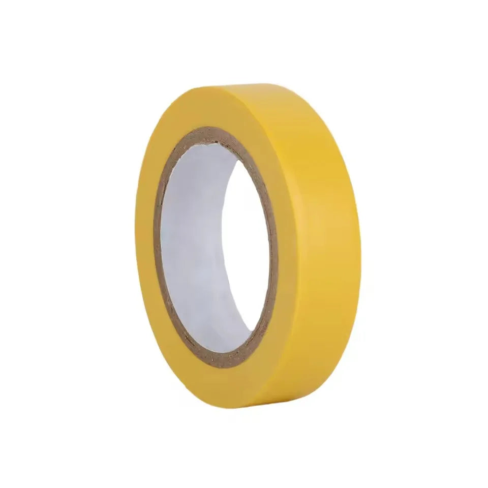 PVC colored electrical tape is waterproof, flame-retardant, insulated, and environmentally friendly Qme Yellow 1Roll 12M 18mm