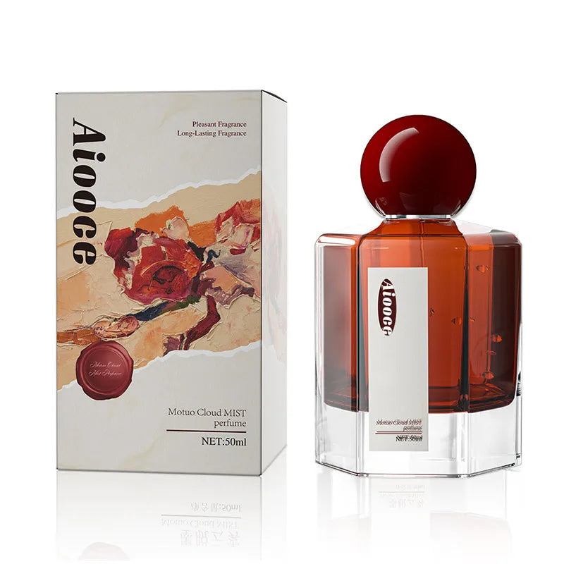 Luxury High-end Women's Perfume Fresh Rose Jasmine Musk Sandalwood Qme Red bottle 50ml