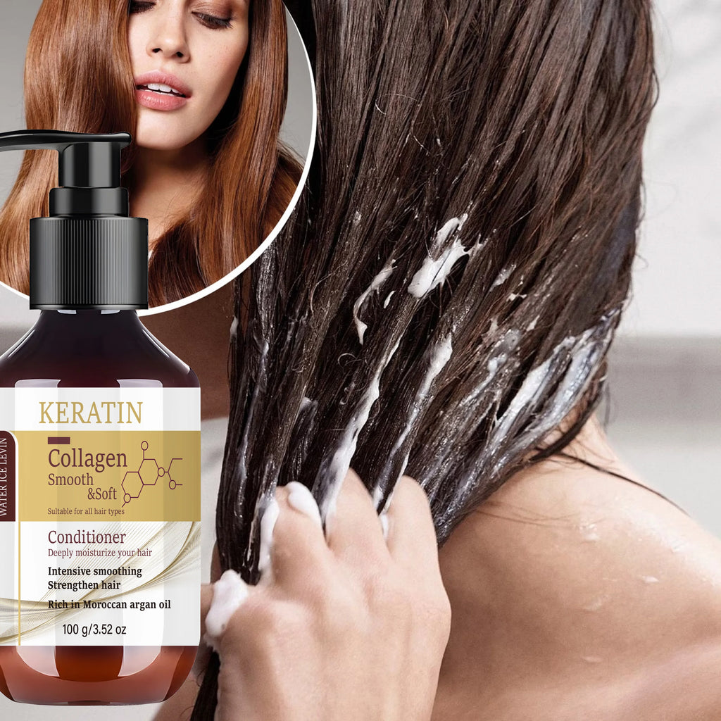 All Hair Type Keratin Collagen Conditioner, Rosemary Argan Oil Intensive Smooth Strengthen Hair Care Qme