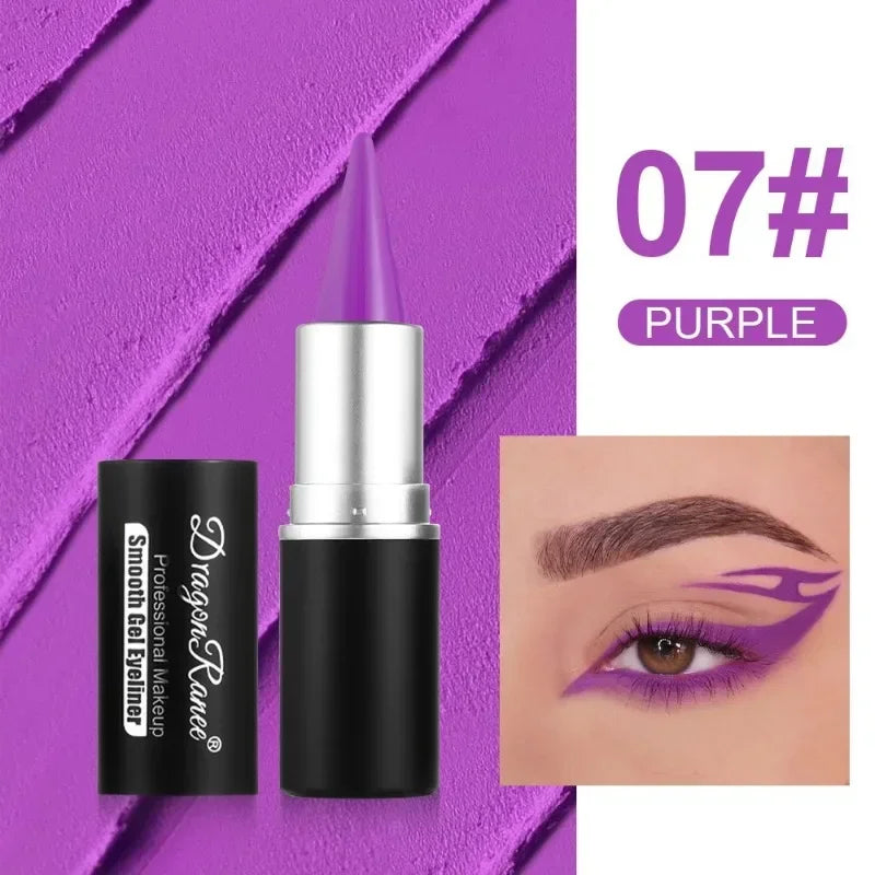 Creamy Texture Eyeliner Black Red Matte Easy Coloring Sweatproof High Pigment Eyeliner Pencil Daily Makeup Accessories for Women Qme