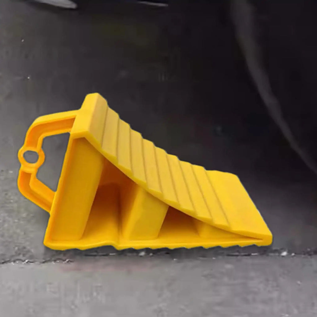 Wheel Chock for Truck Multipurpose Anti-Slip Wheel Chocks Vehicles Wear-Resistant Tire Stopper Yellow Tire Chocks for Cars RVs Qme