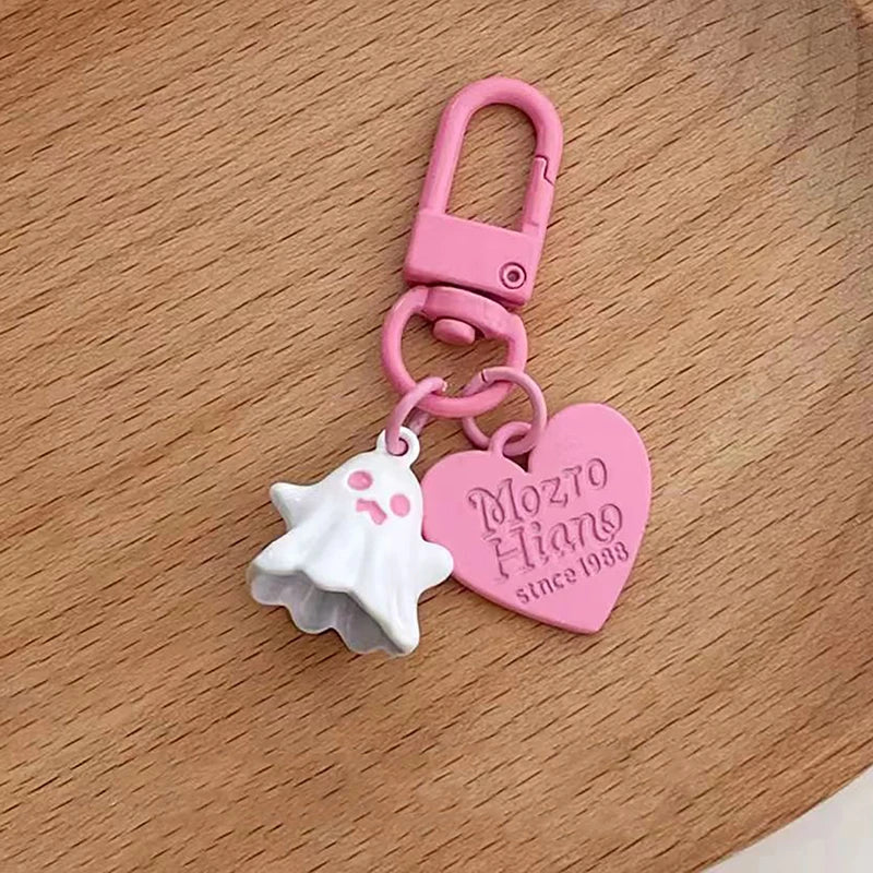 Cartoon Halloween Ghost Keychain Bag Keyring Pendant Mini Doll Girls Birthday Gift Toy Qme