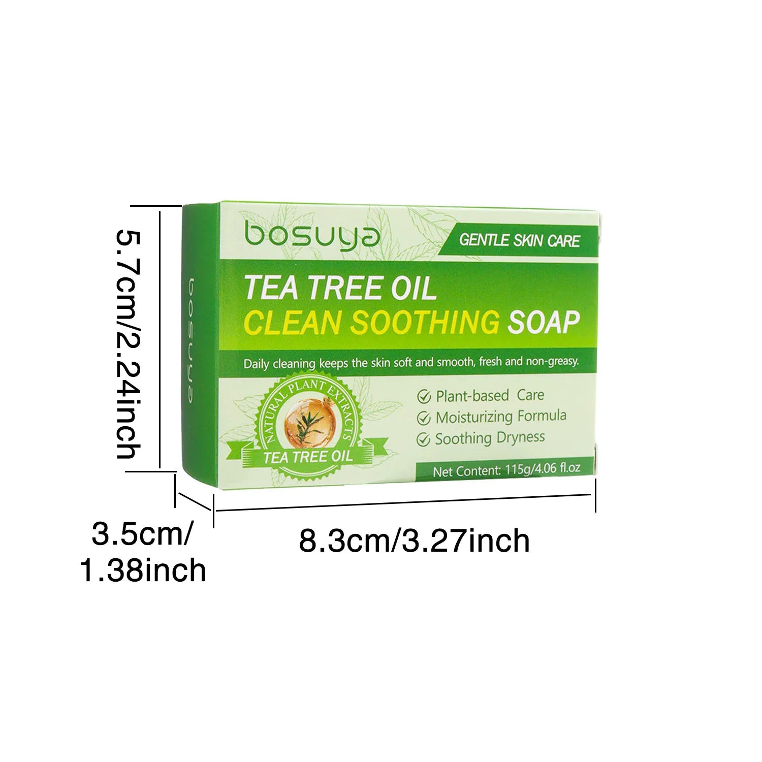 Tea Tree Oil Handmade Soap Fresh Aroma Moisturizing Formula Cleanses Qme
