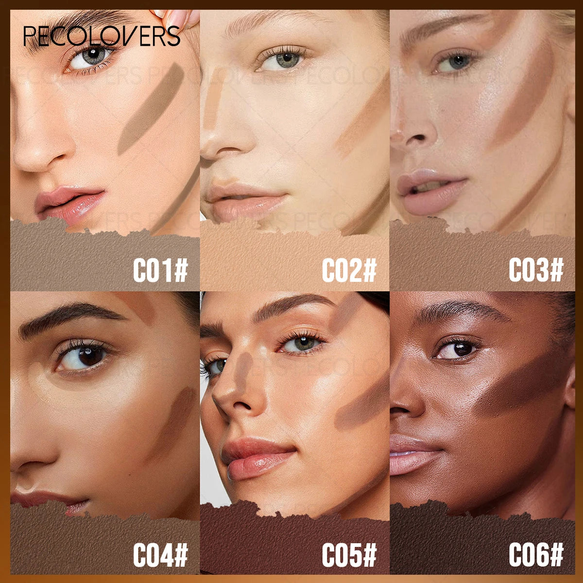 Face Contour Stick 3D Natural Shadow Look All Skins Highlight Qme