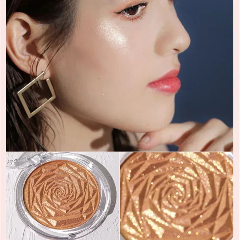6 Colors Diamond Highlighter Powder Palette Glitter Face Contour Brighten Makeup Shimmer Ultra-concentrated Illuminate Cosmetic Qme 05