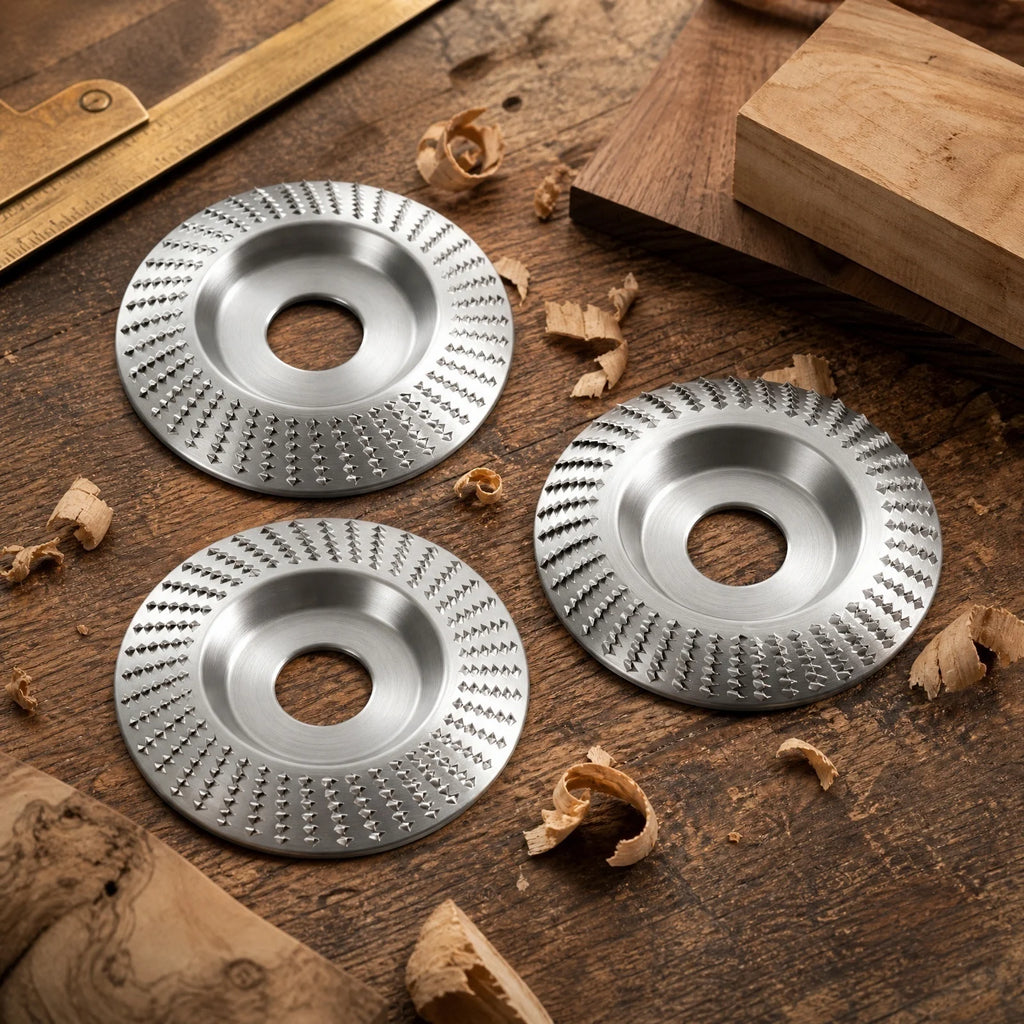 3Pcs Angle Grinder Polishing Pads Tungsten Carbide Grinding Wheel for Material Removal Wood sanding Shaping Carving and Cutting Qme