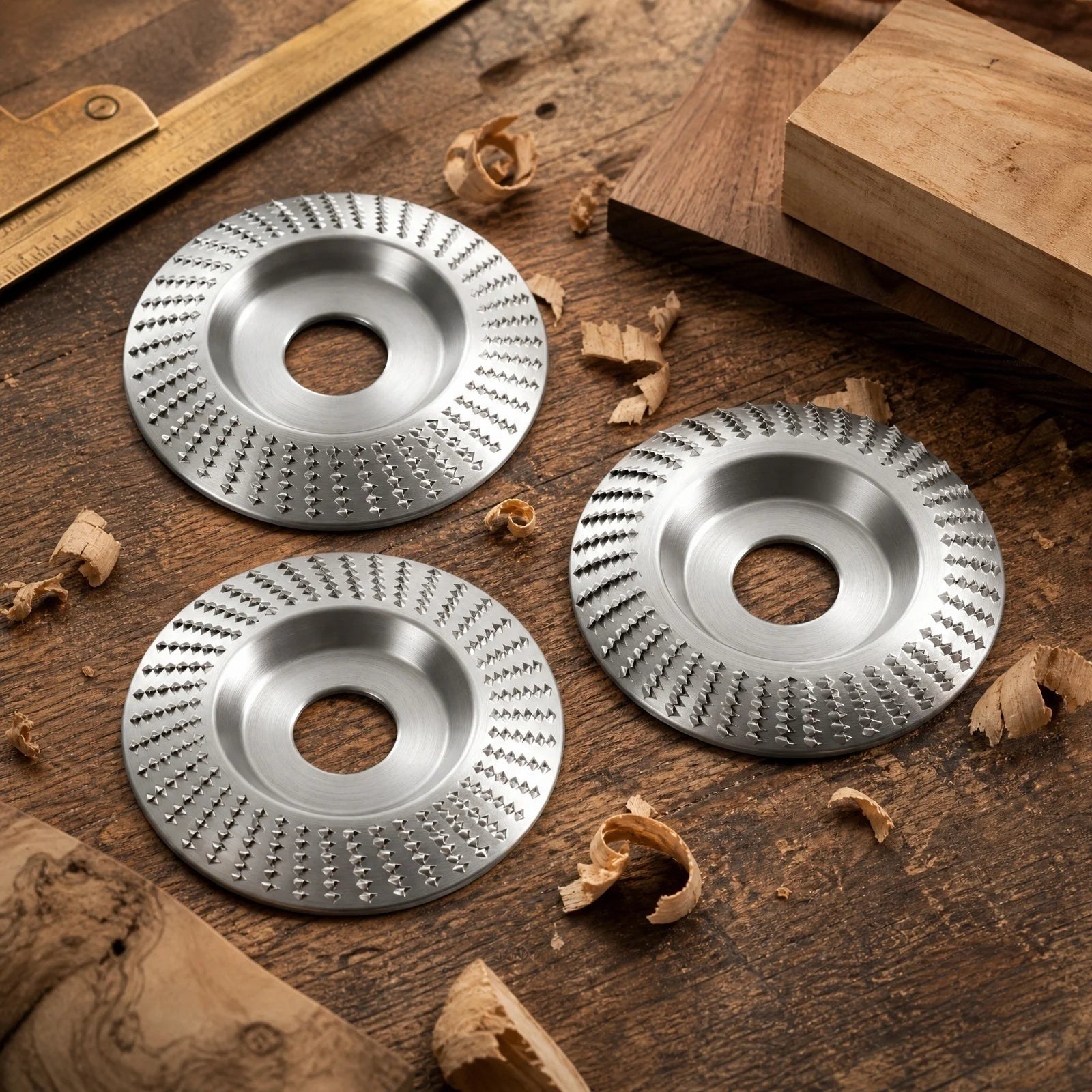 3Pcs Angle Grinder Polishing Pads Tungsten Carbide Grinding Wheel for Material Removal Wood sanding Shaping Carving and Cutting Qme