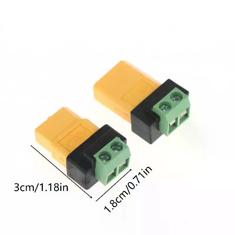 XT60 Male Female To 2Pin Terminal Adapter Solderless Charging Connector For UAV Balance Charger Solar Panel Model Devices Qme