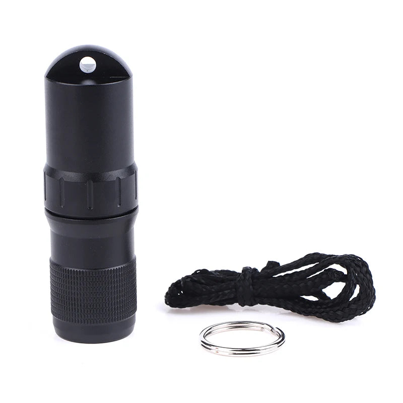 Portable Pill Case Waterproof EDC Container Capsule Airtight Aluminum Qme Black