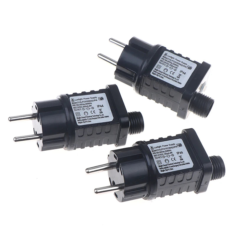 EU US UK Plug AC 220V 110V To 31VDC 6W 24V 5V Transformer Plug Power Supply IP44 8Modes LED Lamp Driver Switch Adapter Qme