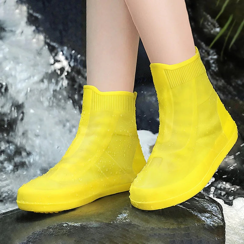 Waterproof Shoe Covers Silicone Anti-Slip Rain Boots Unisex Sneakers Protector For Outdoor Rainy Day Protectors Shoes Cover Qme