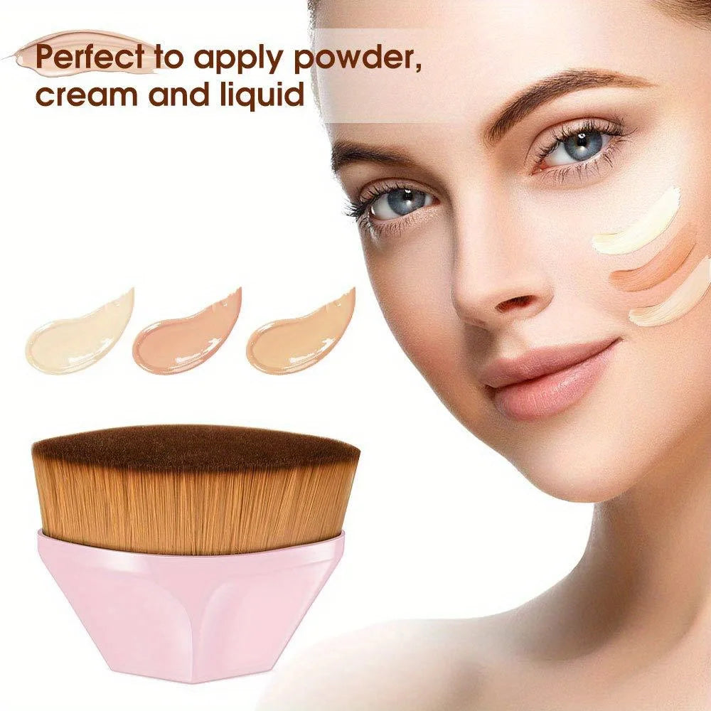 Foundation Brush Kabuki Makeup Brushes 2 Pack Flat Top High-Density Multifunctional Foundation Makeup Brush Qme