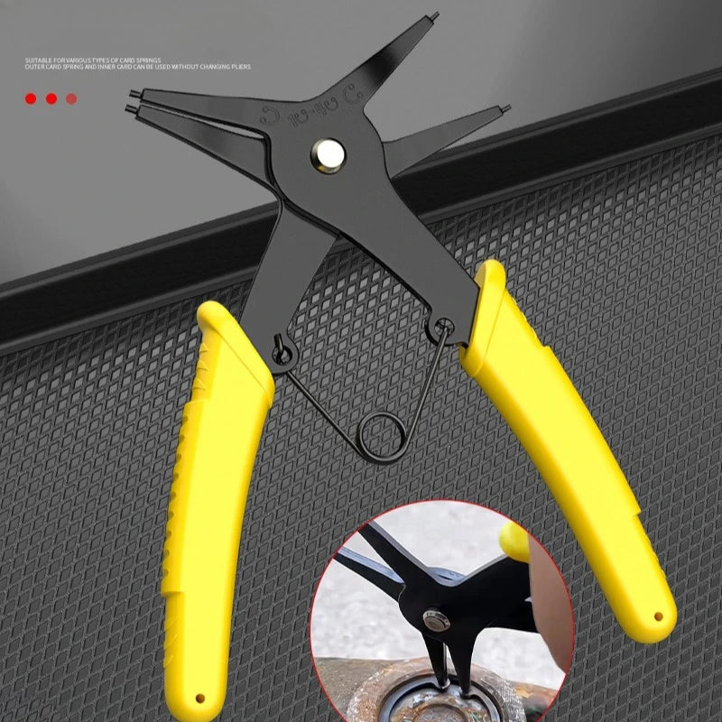 2 in 1 Circlip Pliers Internal and External Retaining Ring Pliers Inner Card Outer Retaining Ring Pliers Car Repair Tool Qme