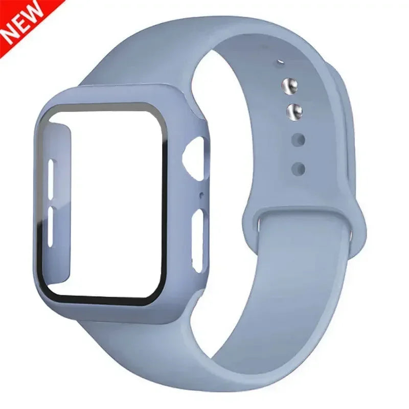 Glass+case+strap Apple Watch Band Screen Protectors IWatch Series 9 8