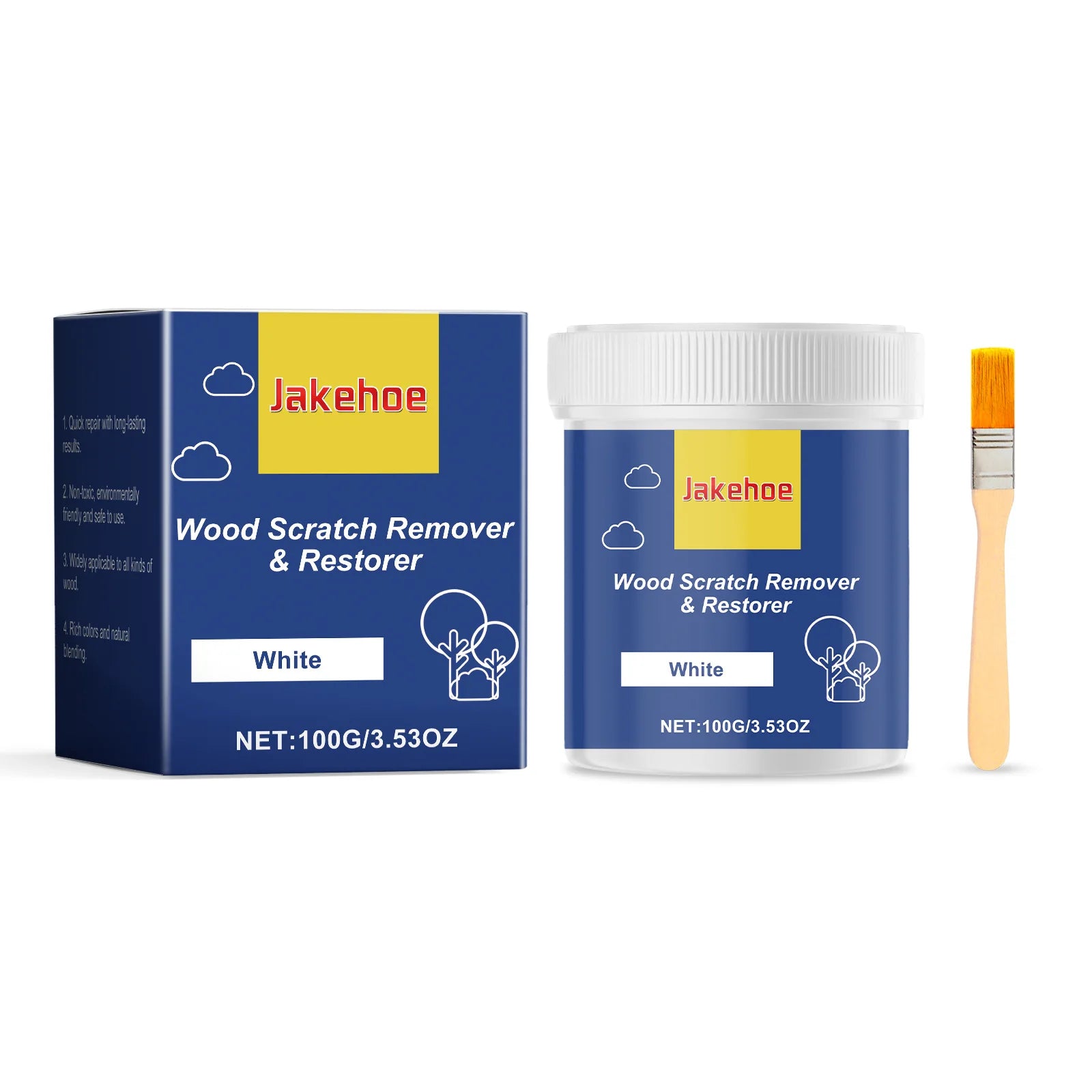 Wooden Furniture Repair Paste Floor Tile Scratches Removal Filler Polishing Furniture Refinishing Damage Furniture Touch Up Kit Qme 100g White Boxed Kit