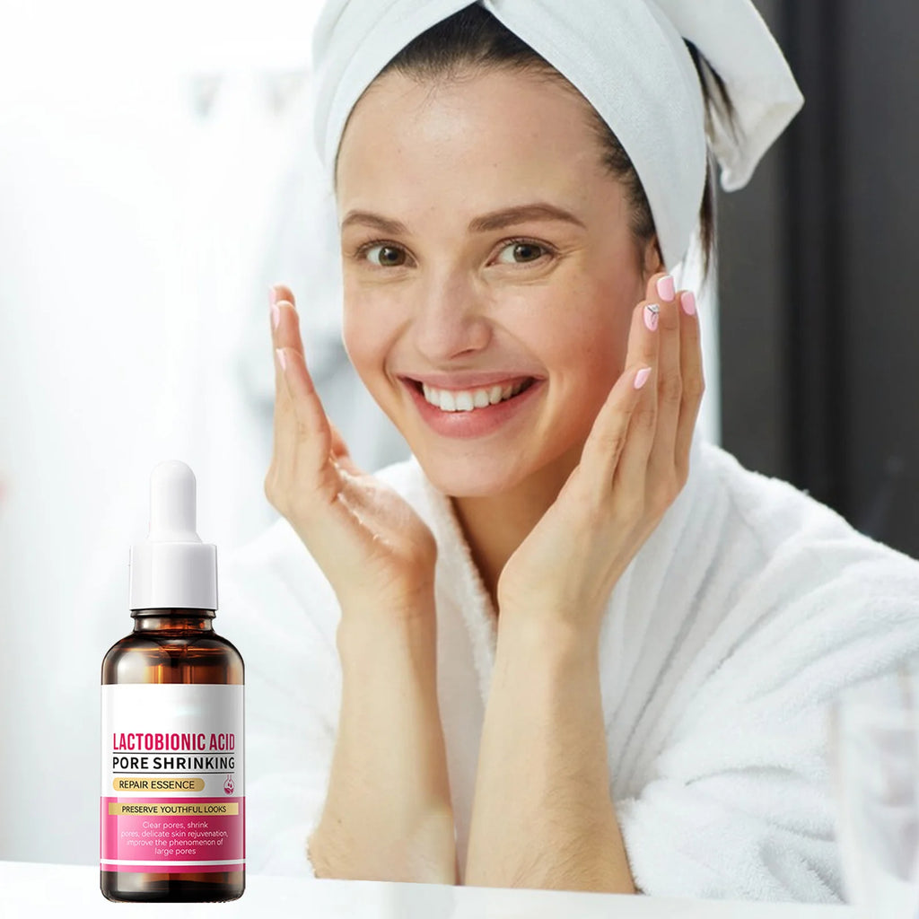 Lactobionic Acid Shrink Pore Essence Hyaluronic Firming Brighten Qme