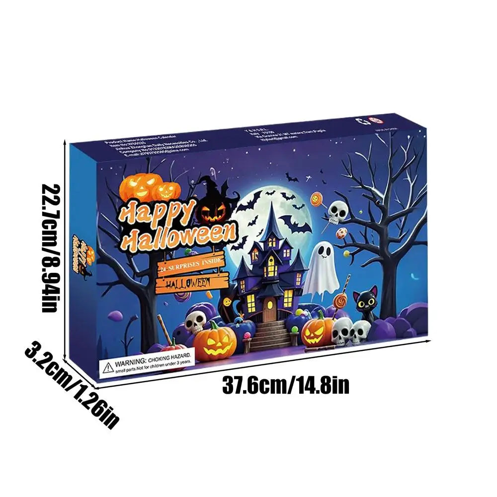 Advent Countdown Calendar 24 Days Halloween Figures Doll Home Decor Qme 1 China Mainland 37.6x22.7x3.2cm